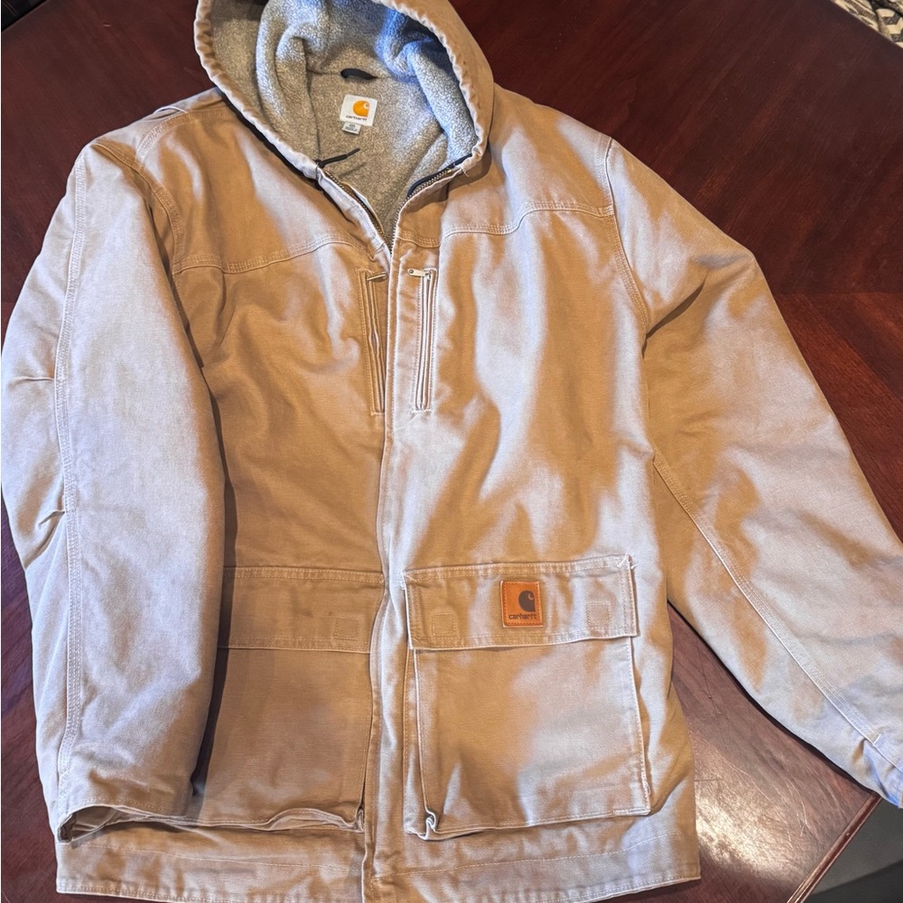 Carhartt Men's Beige Hooded Field Jacket